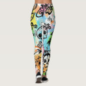 Kleurrijk Stedelijk Graffiti Patroon (6) Leggings (Achterkant)