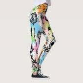 Kleurrijk Stedelijk Graffiti Patroon (6) Leggings (Rechts)