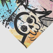 Kleurrijk stedelijk graffiti patroon (6) tissuepapier (Detail)