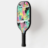 Kleurrijk stedelijk graffiti patroon (7) pickleball paddle (Links)
