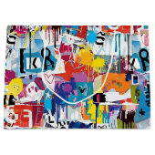 Kleurrijk Stedelijk Graffiti Patroon (8) Groot Cadeauzakje (Voorkant)