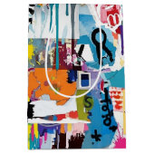 Kleurrijk Stedelijk Graffiti Patroon (8) Medium Cadeauzakje (Voorkant)