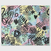 Kleurrijk stedelijk graffiti patroon (9) cadeaupapier (Vlak)