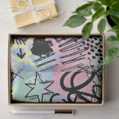 Kleurrijk stedelijk graffiti patroon (9) tissuepapier (Geschenk)