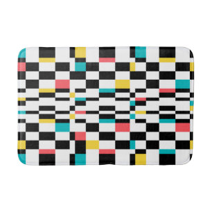 Kleurrijk, stedelijk, modern, trendgeometrisch pat badmat