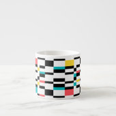 Kleurrijk, stedelijk, modern, trendgeometrisch pat espresso kop (Voorkant)