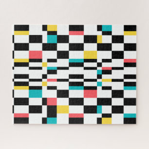 Kleurrijk, stedelijk, modern, trendgeometrisch pat legpuzzel