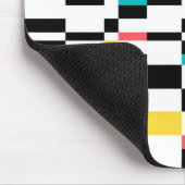 Kleurrijk, stedelijk, modern, trendgeometrisch pat muismat (Hoek)