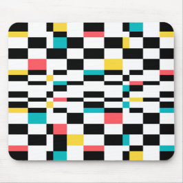 Kleurrijk, stedelijk, modern, trendgeometrisch pat muismat