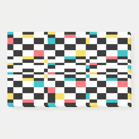 Kleurrijk, stedelijk, modern, trendgeometrisch pat post-it® notes (Voorkant)