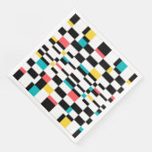 Kleurrijk, stedelijk, modern, trendgeometrisch pat servet (Hoek)