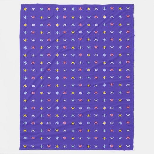 Kleurrijk Ster Patroon Fleece Deken (Voorkant)