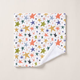 Kleurrijk Sterpatroon Met Washandje