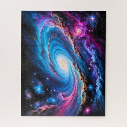 Kleurrijk sterrenstelsel met sterren en nevels legpuzzel (Verticaal)