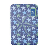 Kleurrijk Stervis Naadloos Patroon met Monogram Badmat (Voorkant Verticaal)