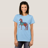 Kleurrijk stijl Art Paard T-shirt (Voorkant volledig)