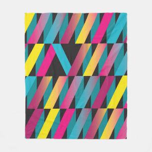Kleurrijk, stijlvol abstract meetkundig patroon va fleece deken