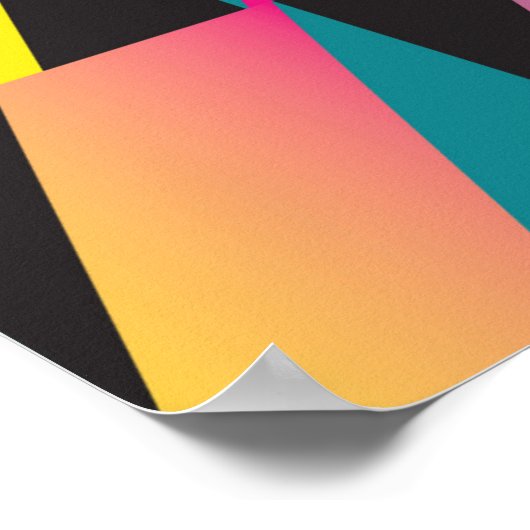 Kleurrijk, stijlvol abstract meetkundig patroon va poster (Hoek)