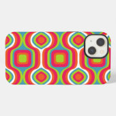 Kleurrijk Stijlvol Geometrisch Vintage Cute Patroo iPhone Hoesje (Achterkant horizontaal)