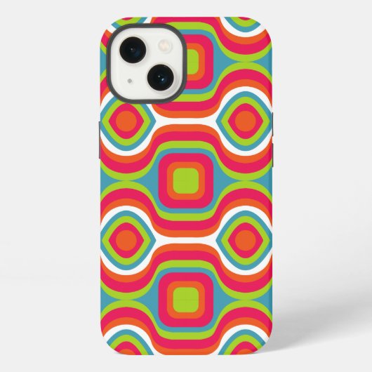 Kleurrijk Stijlvol Geometrisch Vintage Cute Patroo iPhone Hoesje (Achterkant)