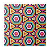 Kleurrijk stijlvol modern mozaïekpatroon tegeltje (Voorkant)