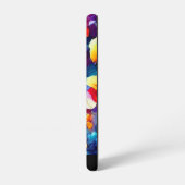 Kleurrijk stijlvol monogram Floral Samsung Galaxy Hoesje (Linkerkant)