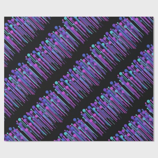 Kleurrijk Stip en driekleurig omslagpapier Cadeaupapier (Vlak)