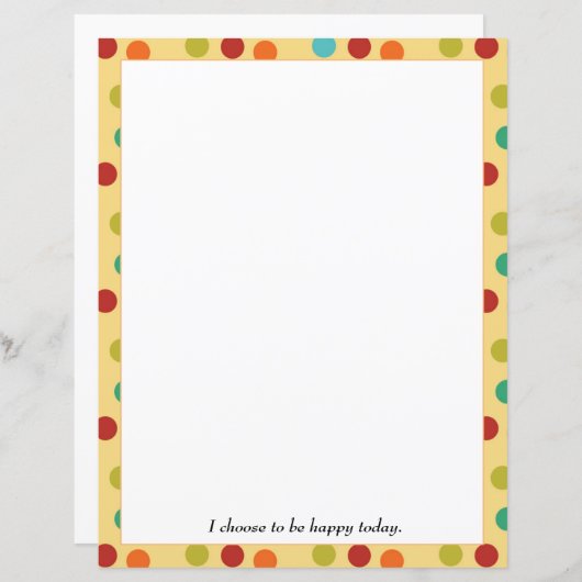 Kleurrijk Stippen Briefpapier (Voorkant / Achterkant)