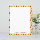 Kleurrijk Stippen Briefpapier (Staand voorkant)