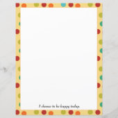 Kleurrijk Stippen Briefpapier (Voorkant)