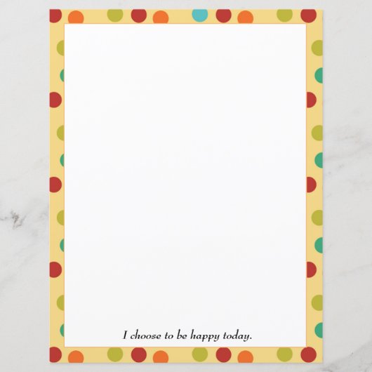 Kleurrijk Stippen Briefpapier (Voorkant)