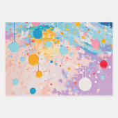 Kleurrijk Stippen Druppels Spetters Scrapbook Papi Inpakpapier Vel (Voorkant 2)