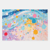 Kleurrijk Stippen Druppels Spetters Scrapbook Papi Inpakpapier Vel (Voorkant)