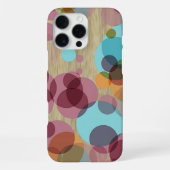 Kleurrijk Stippen Kunstpatroon Op Nep Houtstructuu iPhone Hoesje (Achterkant)