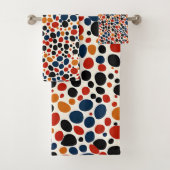 Kleurrijk stippen ontwerp bad handdoek (Insitu)