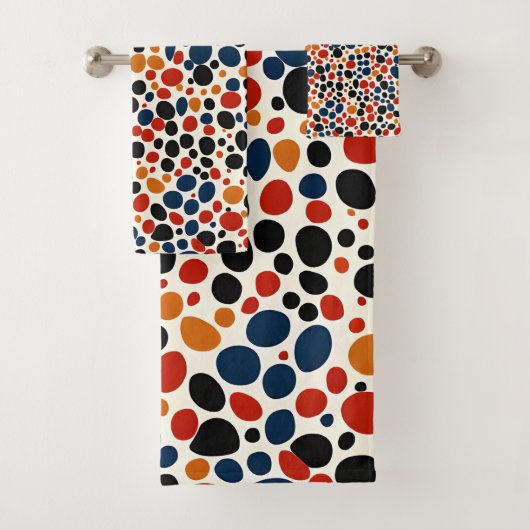 Kleurrijk stippen ontwerp bad handdoek (Insitu)