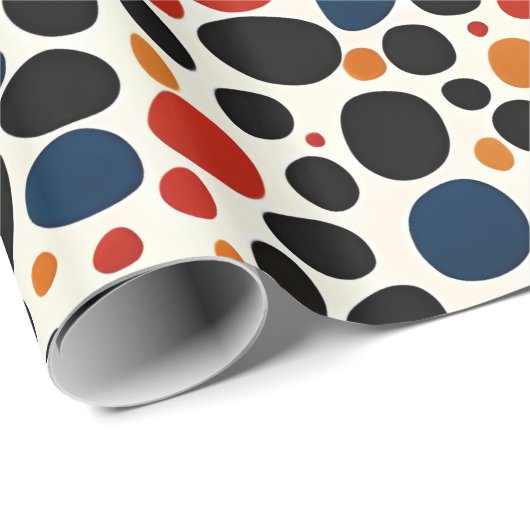 Kleurrijk stippen ontwerp cadeaupapier (Rol Hoek)