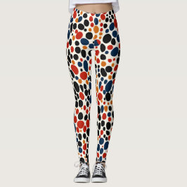 Kleurrijk stippen ontwerp leggings