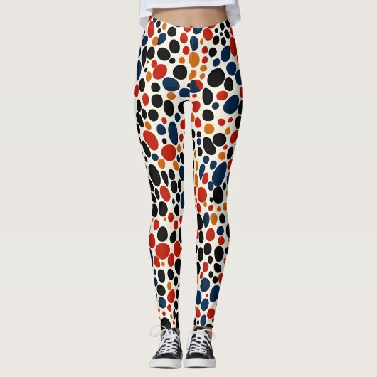 Kleurrijk stippen ontwerp leggings (Voorkant)