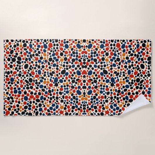 Kleurrijk stippen ontwerp strandlaken (Voorkant)