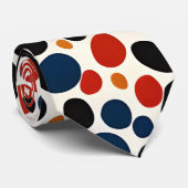 Kleurrijk stippen ontwerp stropdas (Opgerold)