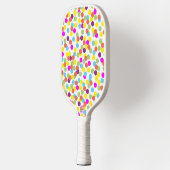 Kleurrijk Stippenpatroon Abstract Kunstontwerp Pickleball Paddle (Links)