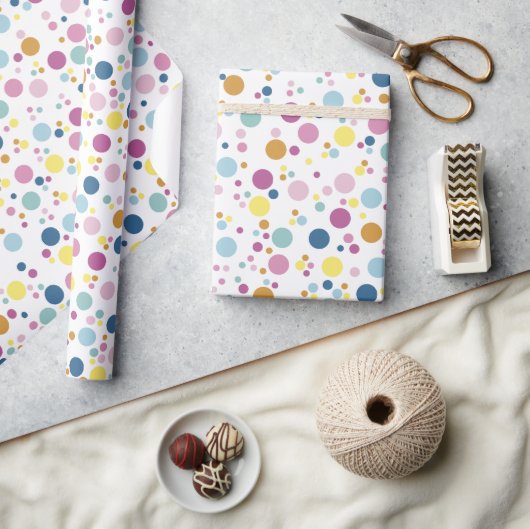 Kleurrijk Stippenpatroon  Cadeaupapier (Crafts)