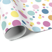 Kleurrijk Stippenpatroon  Cadeaupapier (Rol Hoek)