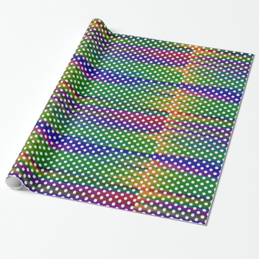 Kleurrijk Stippenpatroon Cadeaupapier (Uitgerold)