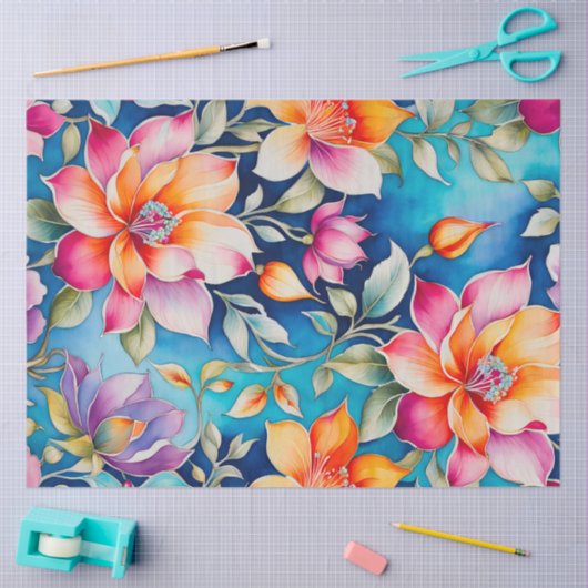 Kleurrijk Stof Art Tissue Papier (Craft)