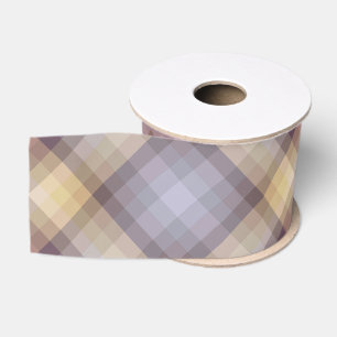 Kleurrijk Stof Grijsbruin en Paars Patroon Grosgrain Lint