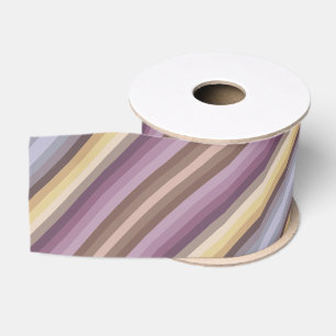 Kleurrijk Stof Grijsbruin En Paarse Patroon Grosgrain Lint