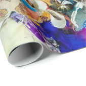 kleurrijk stofcollage cadeaupapier (Rol Hoek)