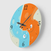 Kleurrijk stootvuur- en waterelement in beug grote klok (Hoek)